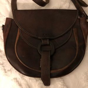 Vintage leather saddle bag